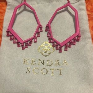 Kendra Scott large magenta pink earrings!
